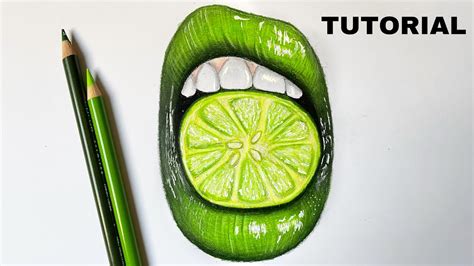 How To Draw Lime Lips | Color Pencil Tutorial - YouTube