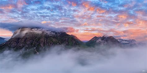 Time lapse and HDR photography of mountain peak covered with clouds and fogs HD wallpaper ...