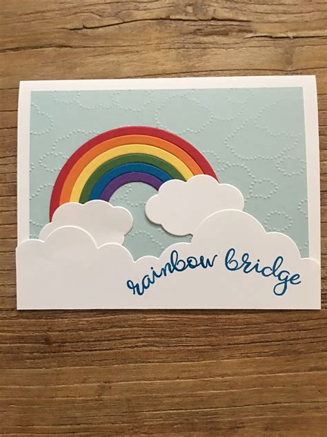 Handmade Rainbow Bridge card | Etsy