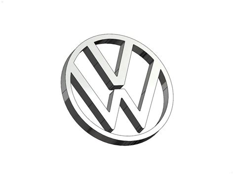 Volkswagen Logo (+DXF) by Referentiel | Download free STL model ...