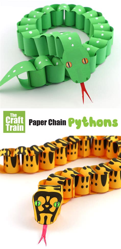 Paper snake craft - The Craft Train