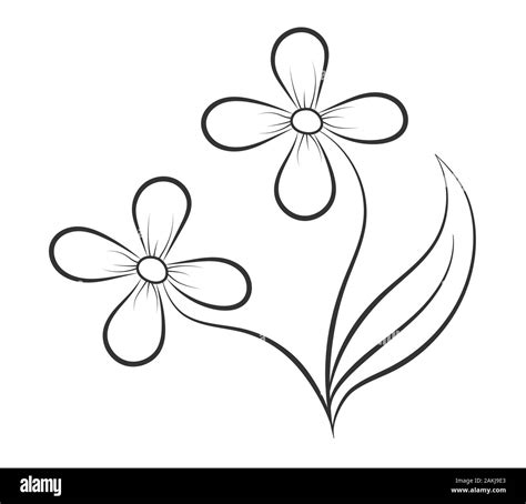 Vector drawing of a flower in Doodle style for postcards, posters ...