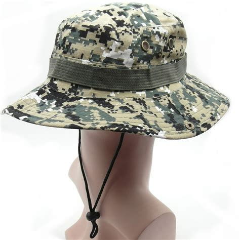 TrendBox ACU Digital Army Camo Military Boonie Sun Bucket Hat Unisex Cap For Sports Camping ...