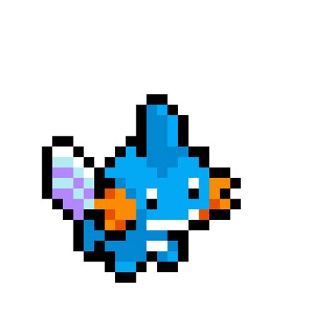 Mudkip Pixel Art / Today's pixel art displays the adorable little pokemon, mudkip!