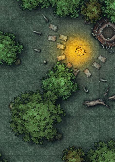 Free Enemy Campsite Battlemap - Status Effect Games LLC | Wargame Vault