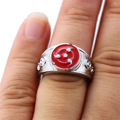 Aliexpress.com : Buy Top Quality Anime Naruto Write Round Eyes Sharingan Rings Metal Alloy ...