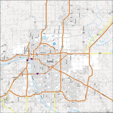 Map of Tulsa, Oklahoma - GIS Geography