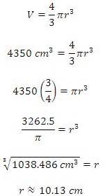 Surface Area and Volume of Spheres