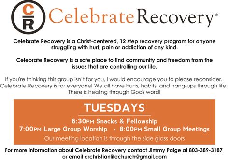 Celebrate Recovery - Christian Life Church | Rock Hill, SC | Pastor Ed Gann