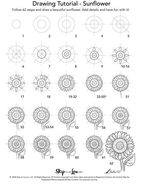 How to Draw a Sunflower | Skip To My Lou