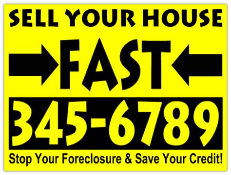 Investor Sell Your Home Fast Bandit Sign