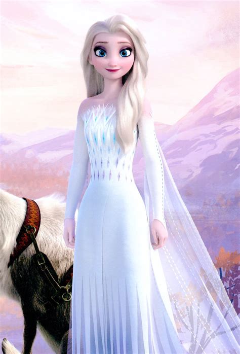 Frozen 2 Elsa in her white dress ...