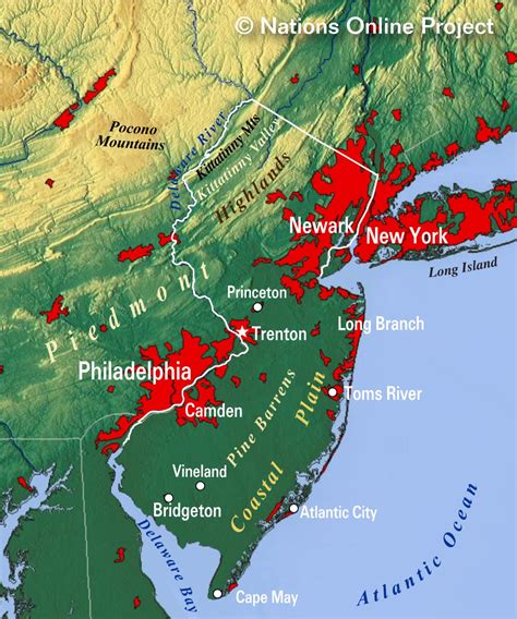 New Jersey On Usa Map – Topographic Map of Usa with States