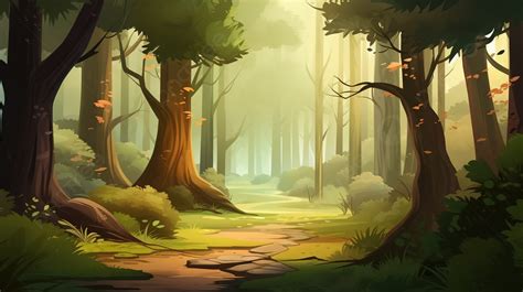 Animation Woodland Path Background, Forest Background Picture, Forest ...