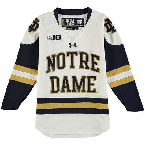 Under Armour Notre Dame Fighting Irish Youth White Team Replica Hockey Jersey