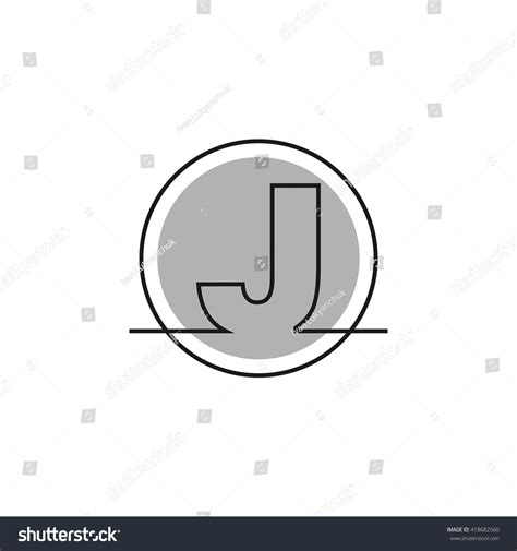 Outline Letter J Logo Design Your Stock Vector (Royalty Free) 418682560