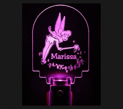 Tinkerbell Girls Personalized Night Light LED by WoodYouMakeIt | Girls personalized gifts