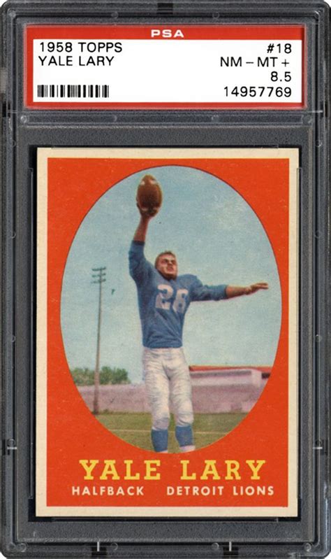 Auction Prices Realized Football Cards 1958 Topps Yale Lary