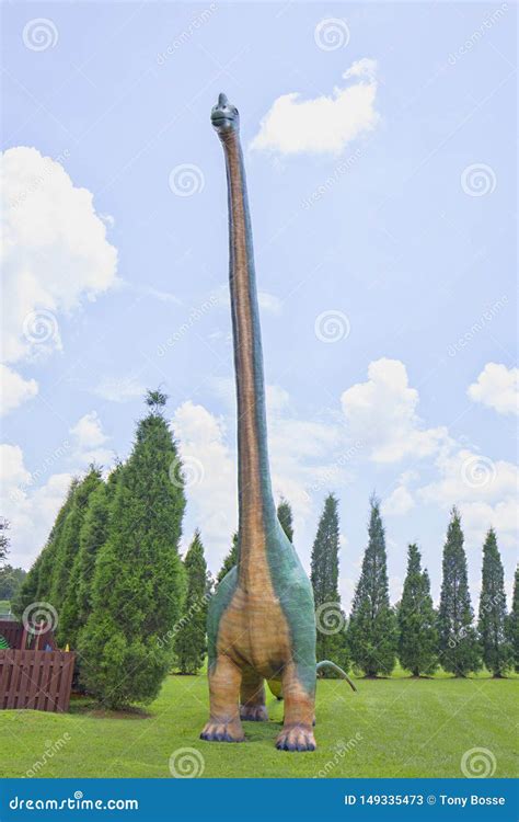 Diplodocus in a Park editorial stock photo. Image of creature - 149335473