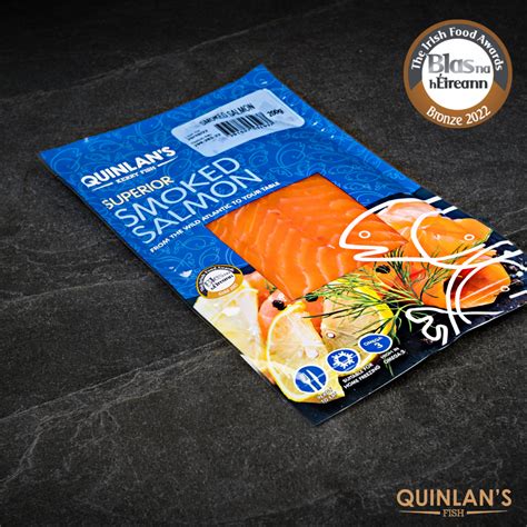 Quinlan's Fish Superior Smoked Salmon- 200g Sliced Pack