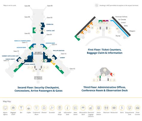 Harrisburg International Airport Terminal Map