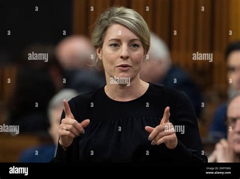 Foreign Affairs Minister Melanie Joly rises during Question Period ...