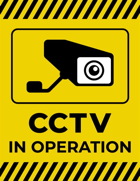 Printable CCTV In Operation Sign