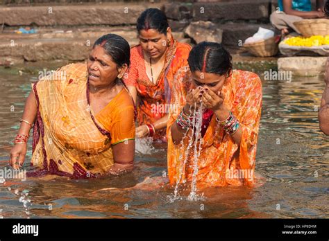 Indian Women Bathing In Ganga Must See