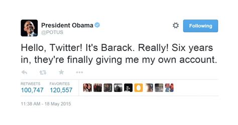 Obama sends first tweet from his own @POTUS account | PBS NewsHour