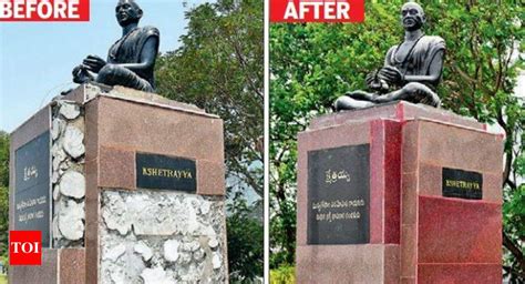 Glory restored: Statues of Telugu icons at Tank Bund get makeover | Hyderabad News - Times of India