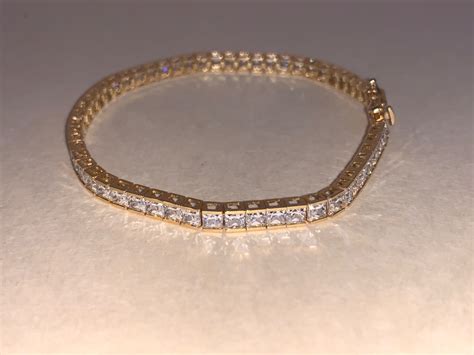 Lot # 12 Diamond Tennis Bracelet, Clasp Marked 14K - Picks and Treasures, LLC