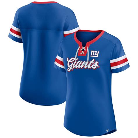 Officially Licensed NFL Women's Original Lace-Up T-Shirt, Giants ...