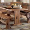 Rustic Dining Table and Benches - TheBestWoodFurniture.com