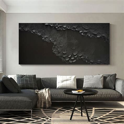 Black 3D Abstract Painting Black 3D Textured Painting Black 3D - Etsy