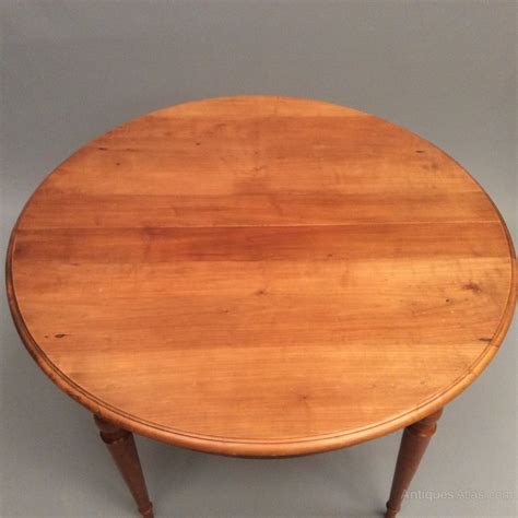 French Cherry Wood Round Kitchen Dining Table - Antiques Atlas