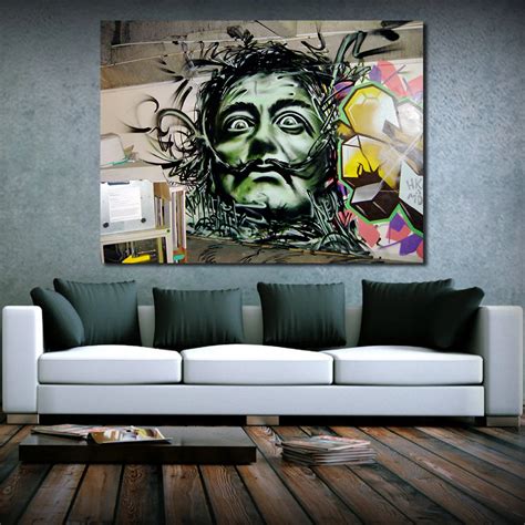 JQHYART Aerosol Dali Oil Painting Canvas Art Paintings For Living Room Wall No Frame Decorative ...