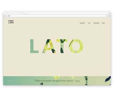 Web Design: Font Lato on Behance