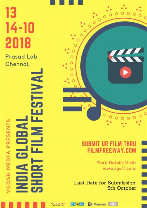 Live Chennai: India Global Short Film Festival 2018 (Oct 2018),India Global Short Film Festival ...