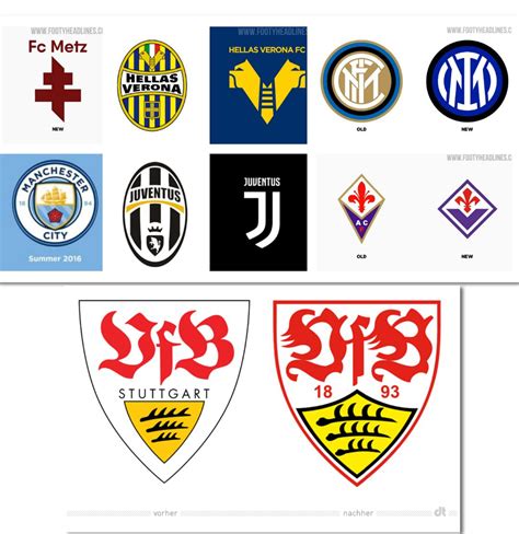 Football Logo changes in recent years. Stuttgart one of the few teams ...