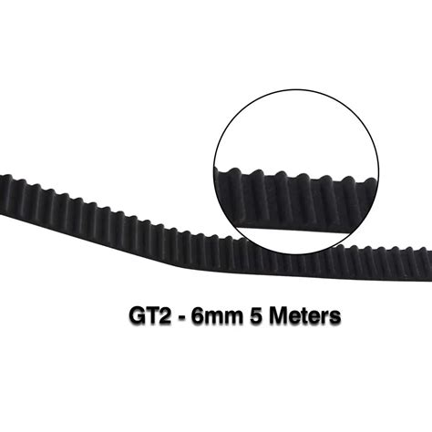 GT2 Belt 5 Meters GT2 Timing Belt 6mm Width Fit for 3D Printer RepRap