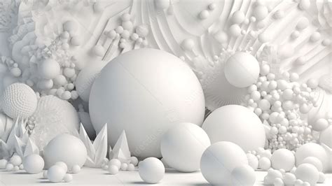 3d Render Of White Ball And Balloon On An Abstract Geometric Powerpoint Background For Free ...