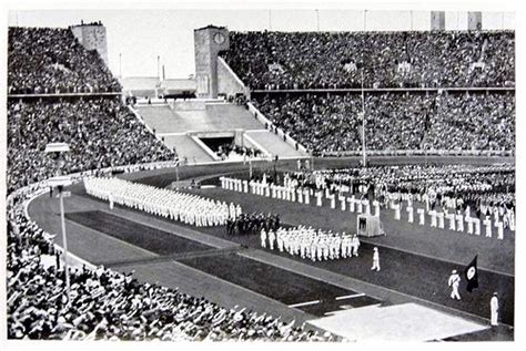 1936 Berlin Olympics Photograph - German Olympic Team Marching in the ...