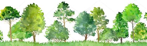 Watercolor landscape with trees — Stock Photo © cat_arch_angel #131570104