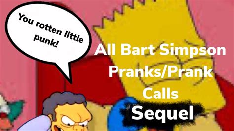 All Bart Simpson Pranks/Prank Calls (Sequel) - YouTube