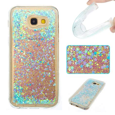 Dynamic Liquid Phone Case For Samsung galaxy A5 2017 Cases Bling Sequin Quicksand Clear Cover ...