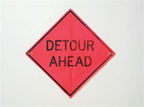 EASTERN METAL SIGNS AND SAFETY Detour Traffic Sign, Sign Legend Detour Ahead, MUTCD Code W20-1 ...