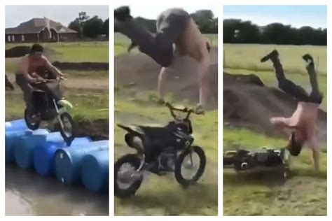 Dirt Bike Rider Miraculously Survives Rash Stunt Without Injury Luck Might Not Favour Always ...