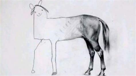 Unfinished Horse Drawing / Flaming Horse Rating | Know Your Meme