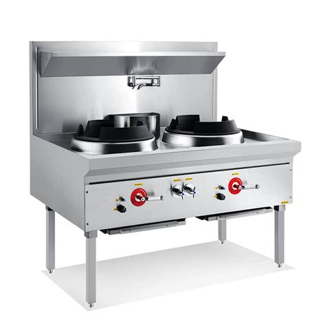 Chinese Wok Range 2 Burner Commercial Natural Gas Wok Burner