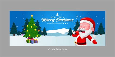 Premium Vector | Festive elegant merry christmas cover page template design